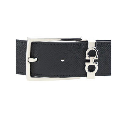 Cinturón Ferragamo de piel de becerro negra Bos Taurus