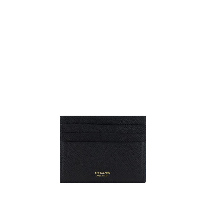 Cartera Ferragamo de piel de becerro negra Bos Taurus