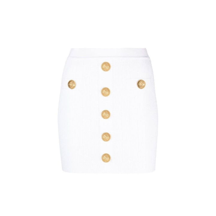 Minifalda Balmain de poliéster blanco