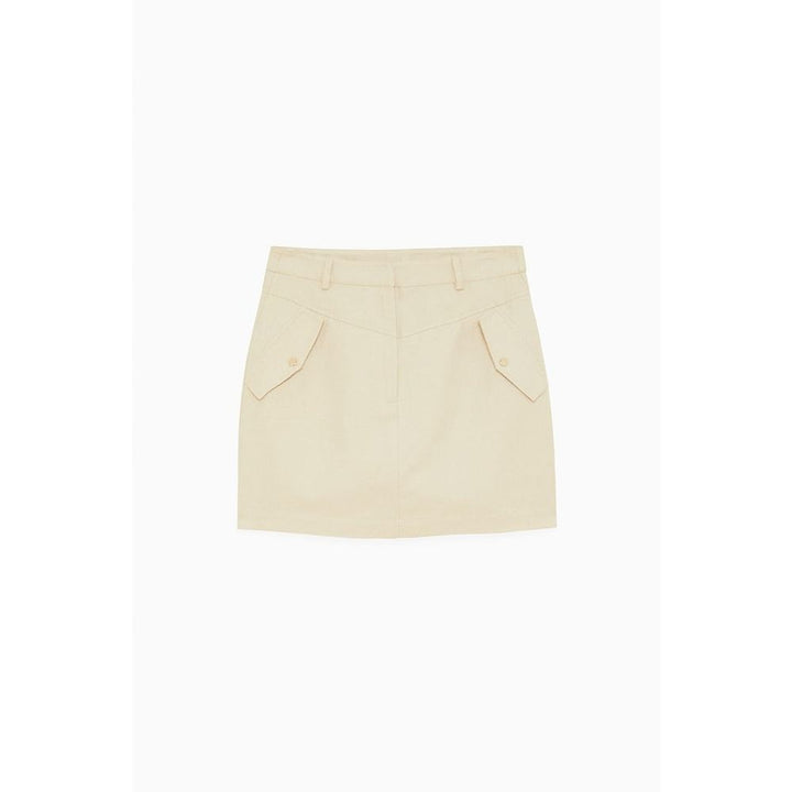 Patrizia Pepe Beige Cotton Mini Skirt