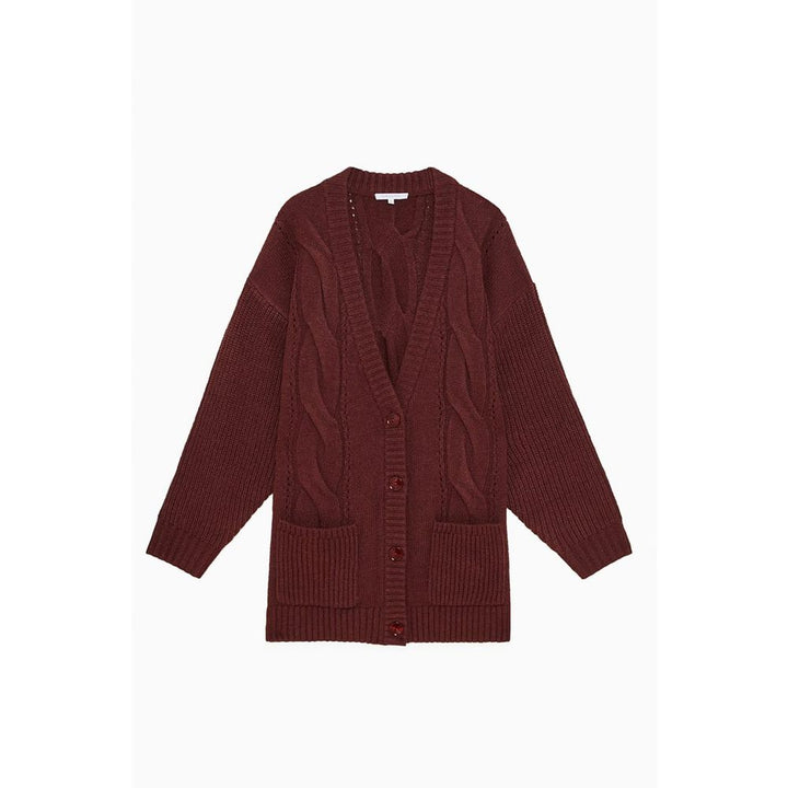 Patrizia Pepe Purple Marabou Cardigan