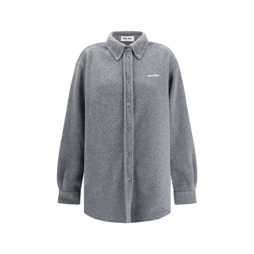 Camisa Miu Miu de poliéster gris
