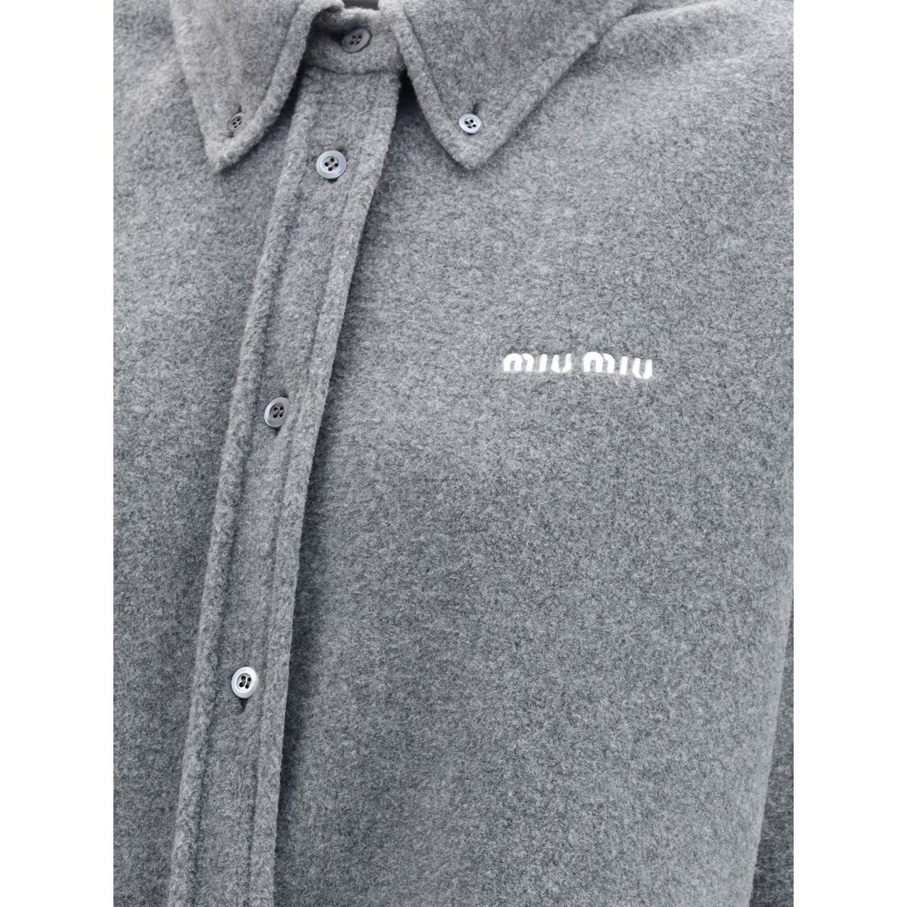 Camisa Miu Miu de poliéster gris