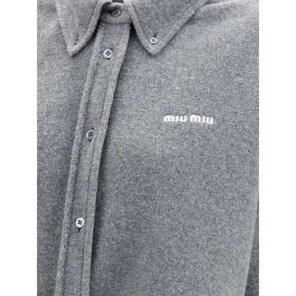 Camisa Miu Miu de poliéster gris