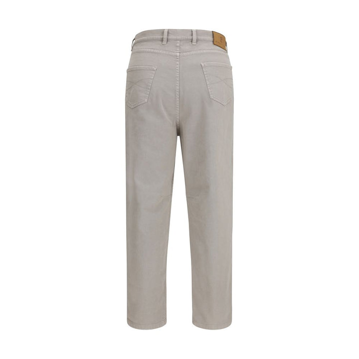 Pantalon décontracté Brunello Cucinelli en coton marron
