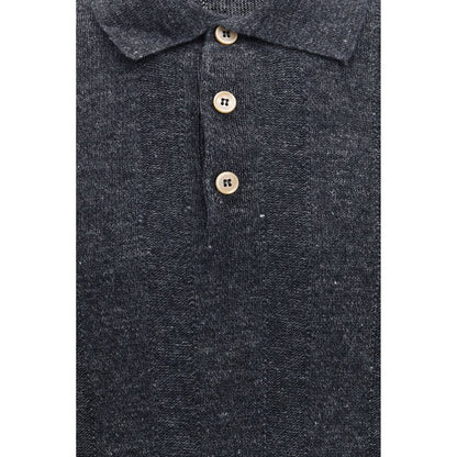 Polo de algodón gris Brunello Cucinelli