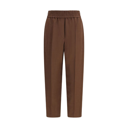 Pantalón casual Brunello Cucinelli marrón de viscosa