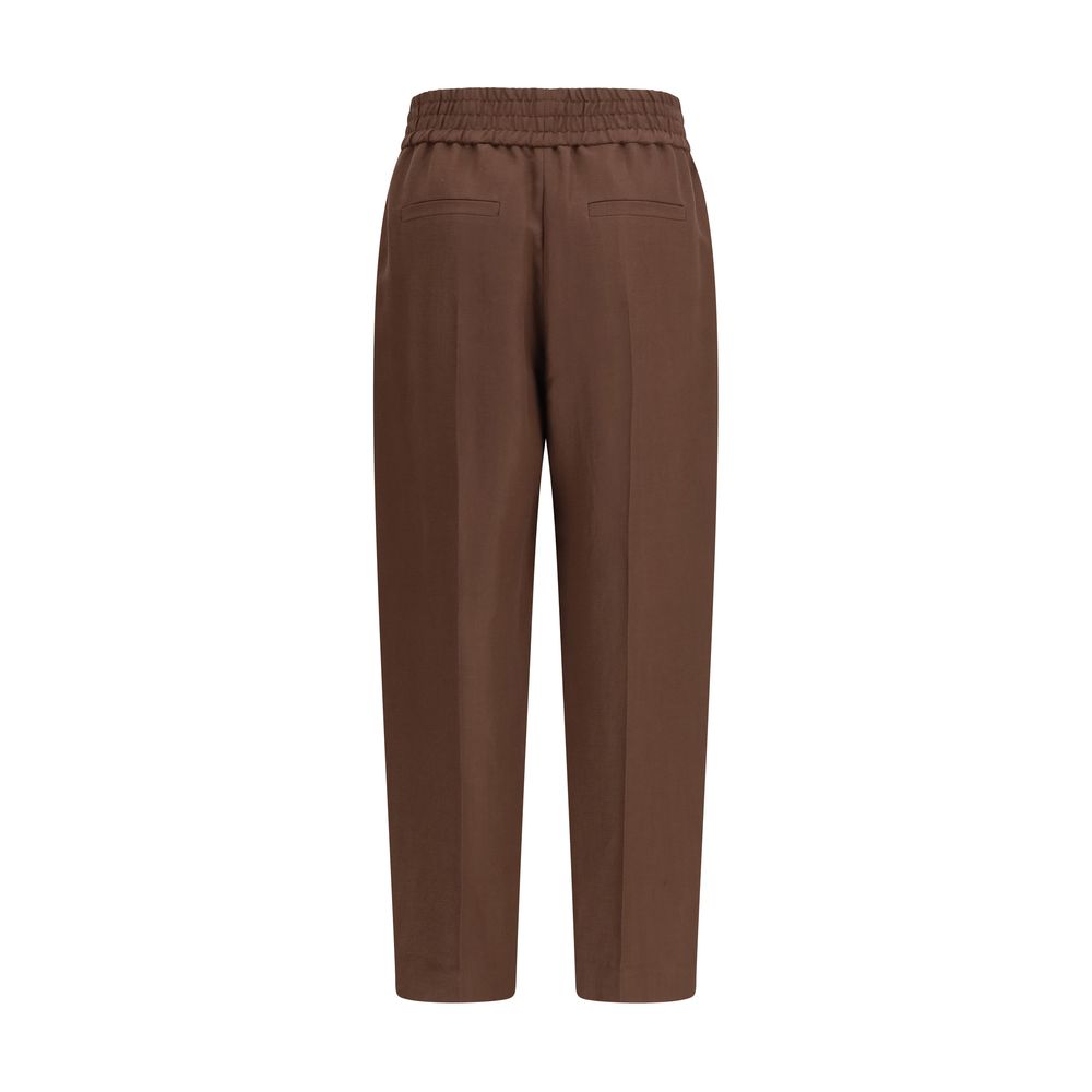 Pantalón casual Brunello Cucinelli marrón de viscosa