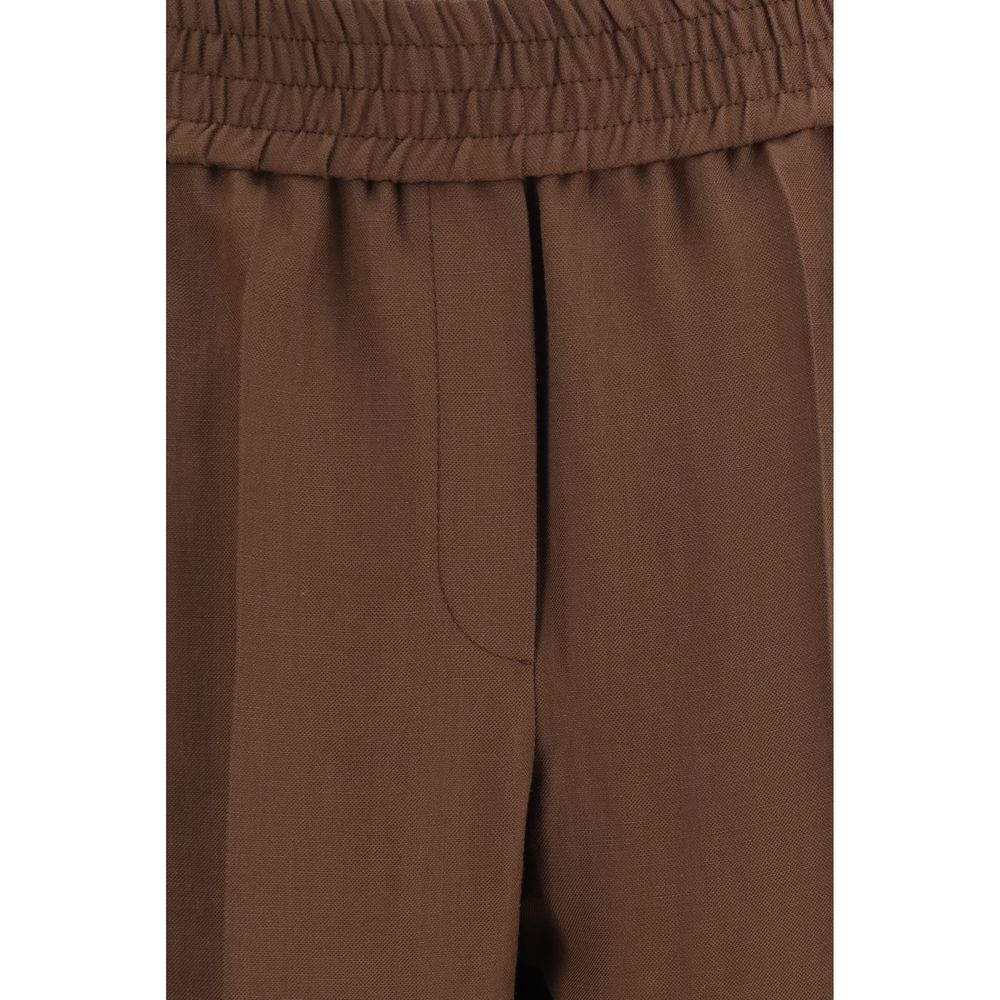 Pantalón casual Brunello Cucinelli marrón de viscosa
