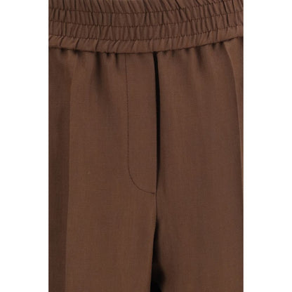 Pantalón casual Brunello Cucinelli marrón de viscosa