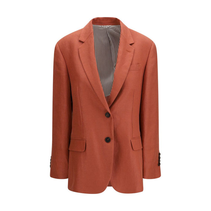 Blazer en lin multicolore Brunello Cucinelli