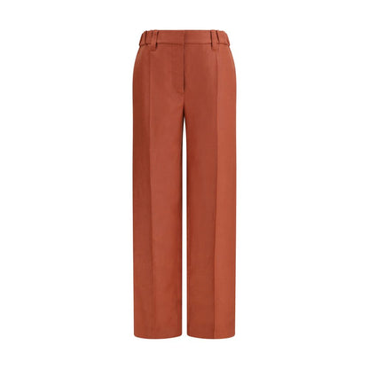 Pantalones casuales de lino multicolor Brunello Cucinelli
