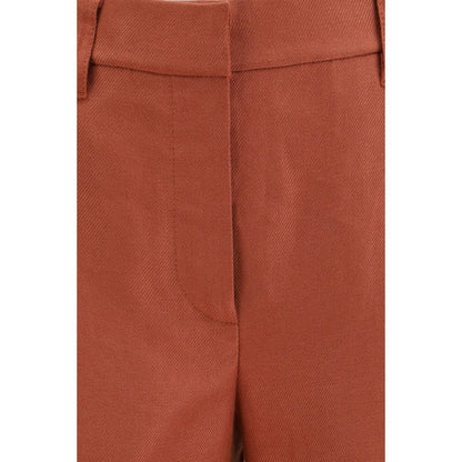 Pantalones casuales de lino multicolor Brunello Cucinelli