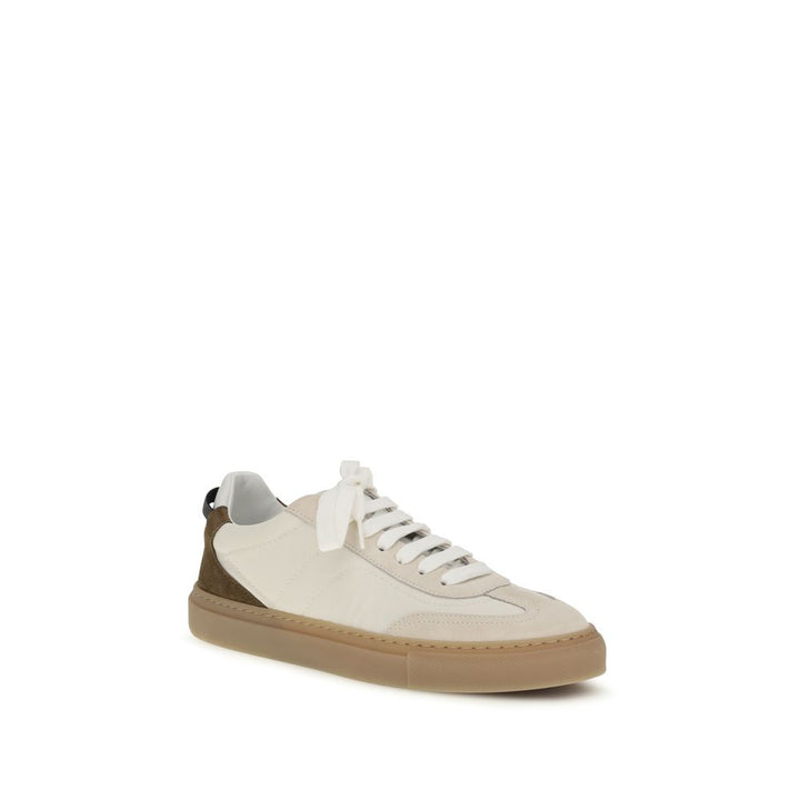 Zapatillas bajas Brunello Cucinelli de piel de becerro beige Bos Taurus