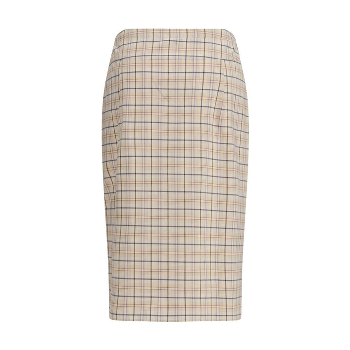 Falda midi de algodón multicolor Prada