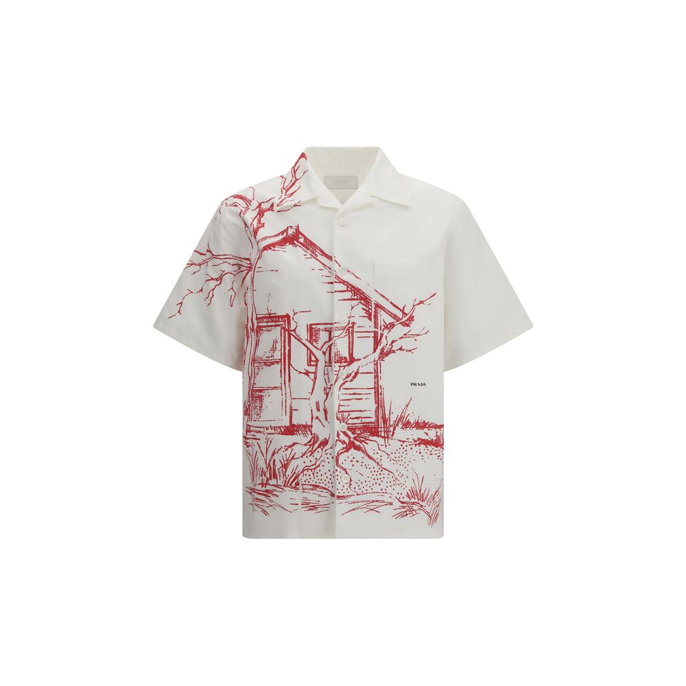 Camisa Blanca de Algodón Prada