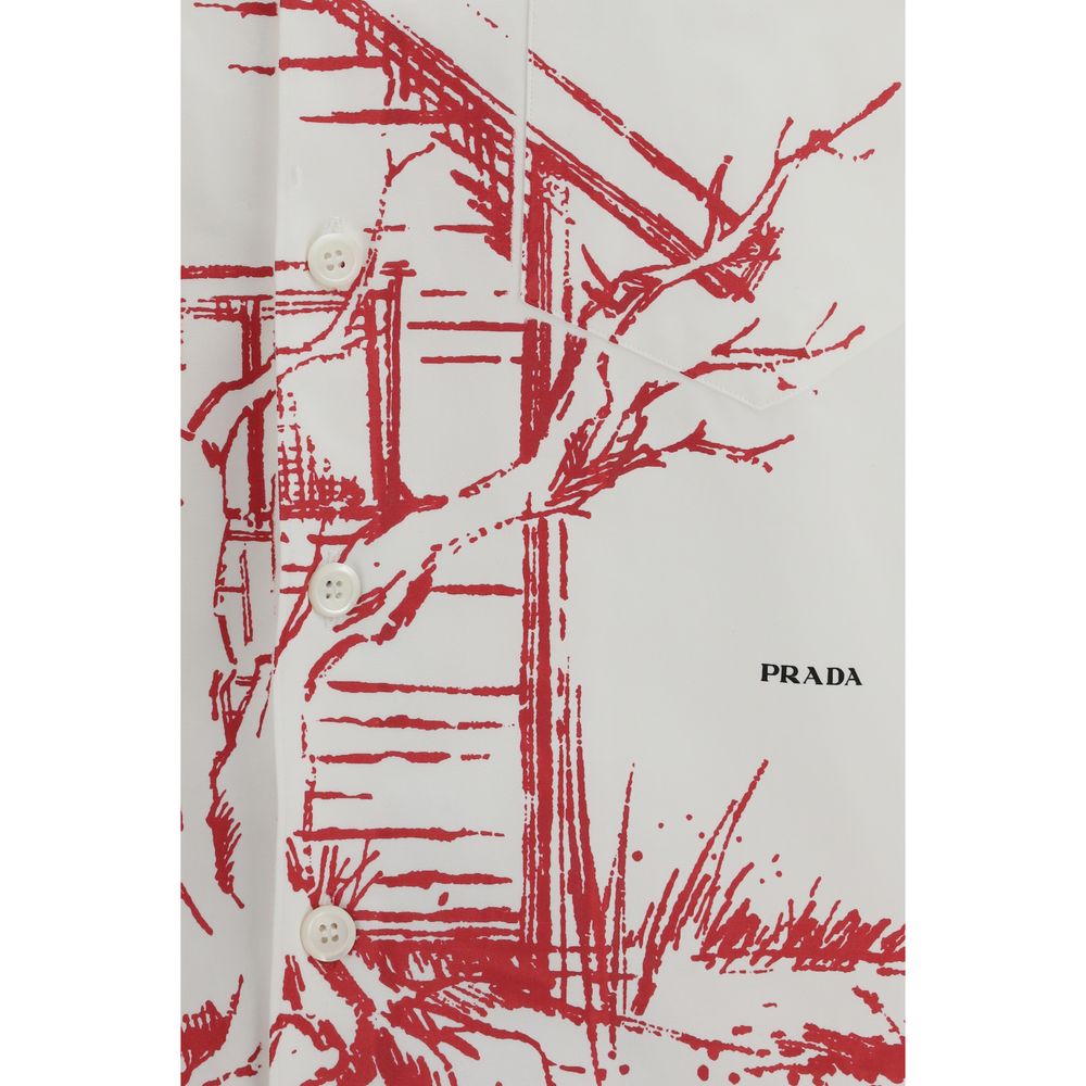 Camisa Blanca de Algodón Prada