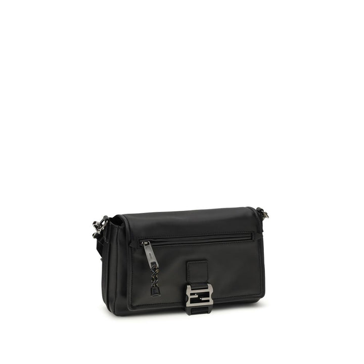 Bolso de hombro Fendi de piel de ternera negra Bos Taurus