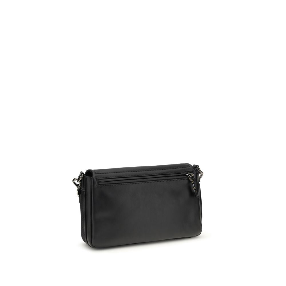 Sac porté épaule Fendi en cuir de veau noir Bos Taurus
