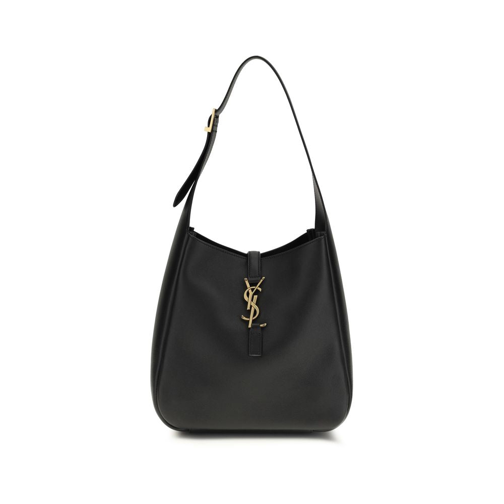 Bolso de hombro Saint Laurent de piel de becerro negra Bos Taurus