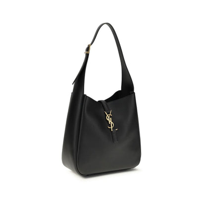 Bolso de hombro Saint Laurent de piel de becerro negra Bos Taurus