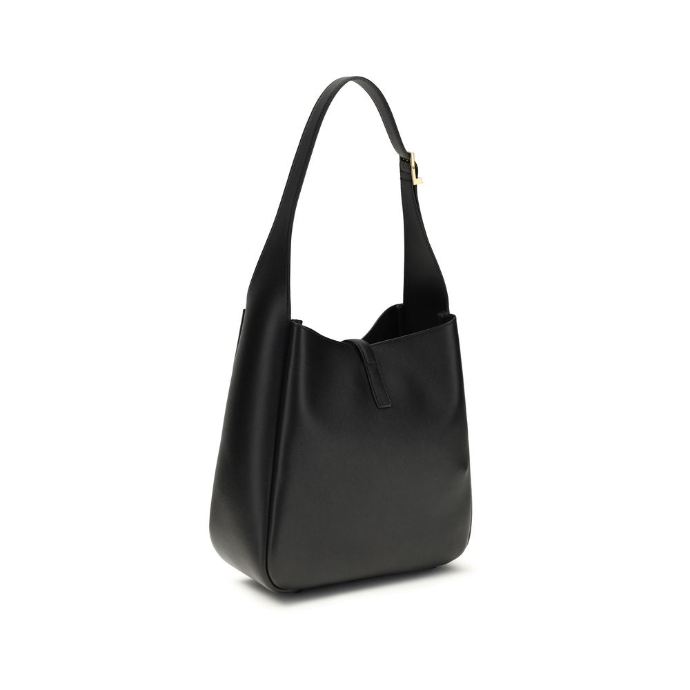 Bolso de hombro Saint Laurent de piel de becerro negra Bos Taurus