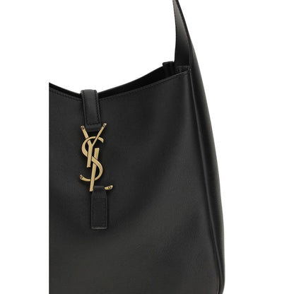 Bolso de hombro Saint Laurent de piel de becerro negra Bos Taurus