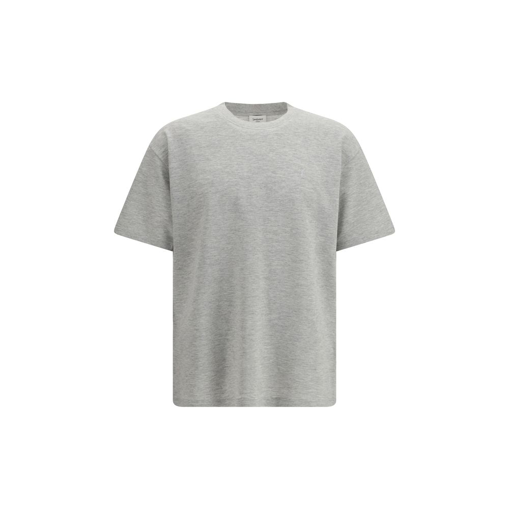 Camiseta Saint Laurent de algodón gris