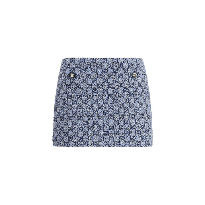 Minifalda azul de algodón Gucci