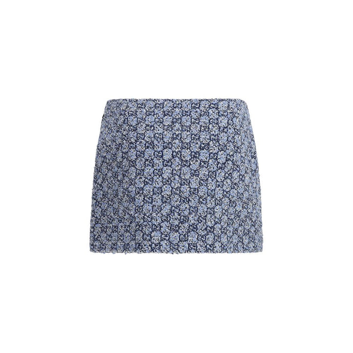 Minifalda azul de algodón Gucci
