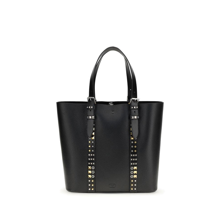 Bolso de hombro Valentino Garavani negro de piel de becerro Bos Taurus