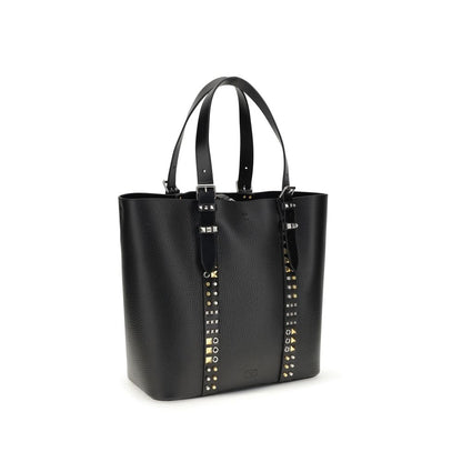 Bolso de hombro Valentino Garavani negro de piel de becerro Bos Taurus