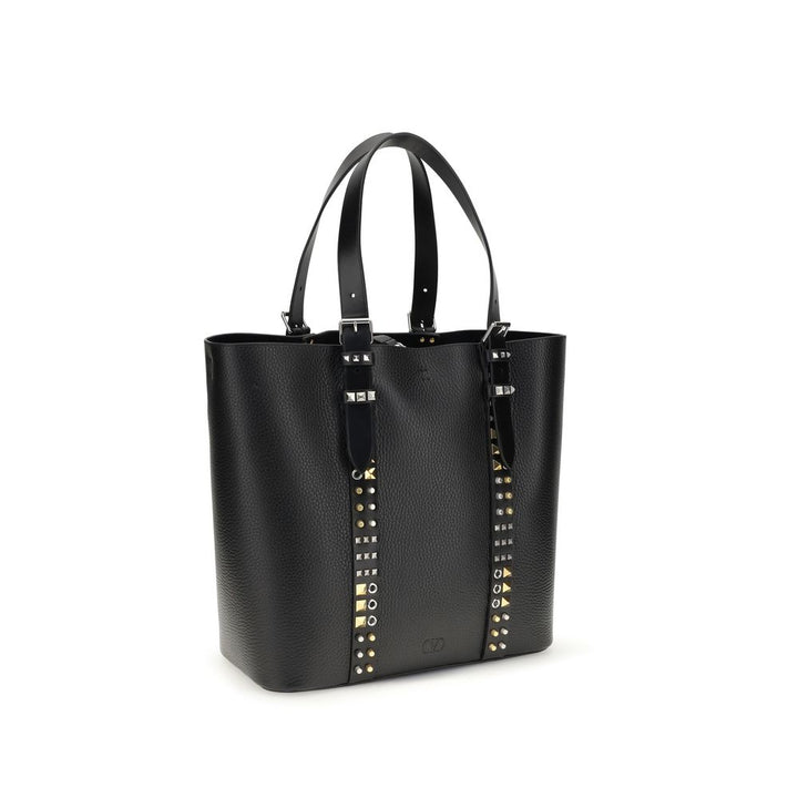 Bolso de hombro Valentino Garavani negro de piel de becerro Bos Taurus