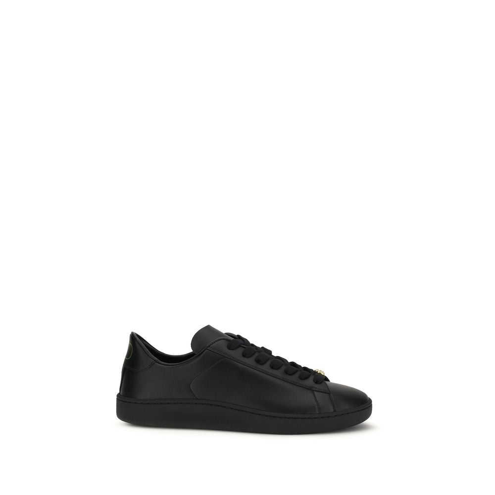 Valentino Garavani Black Calf Leather Bos Taurus Sneakers