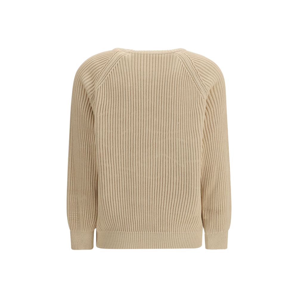 Sudadera de algodón beige Saint Laurent