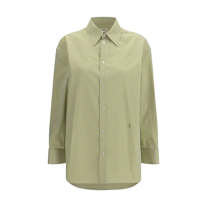 Saint Laurent Bicolor Cotton Pattern Shirt