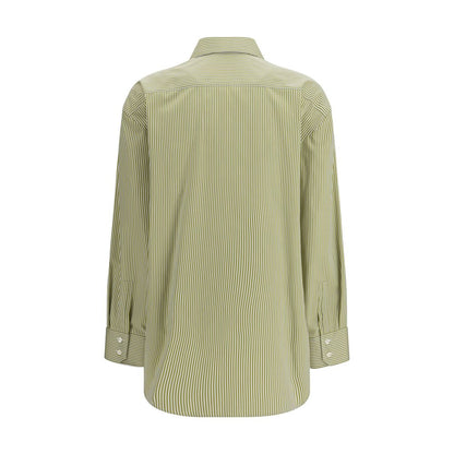 Saint Laurent Bicolor Cotton Pattern Shirt