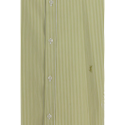 Saint Laurent Bicolor Cotton Pattern Shirt