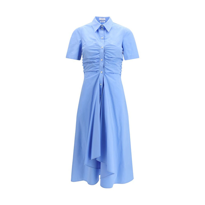 Vestido casual de algodón azul Alexander McQueen
