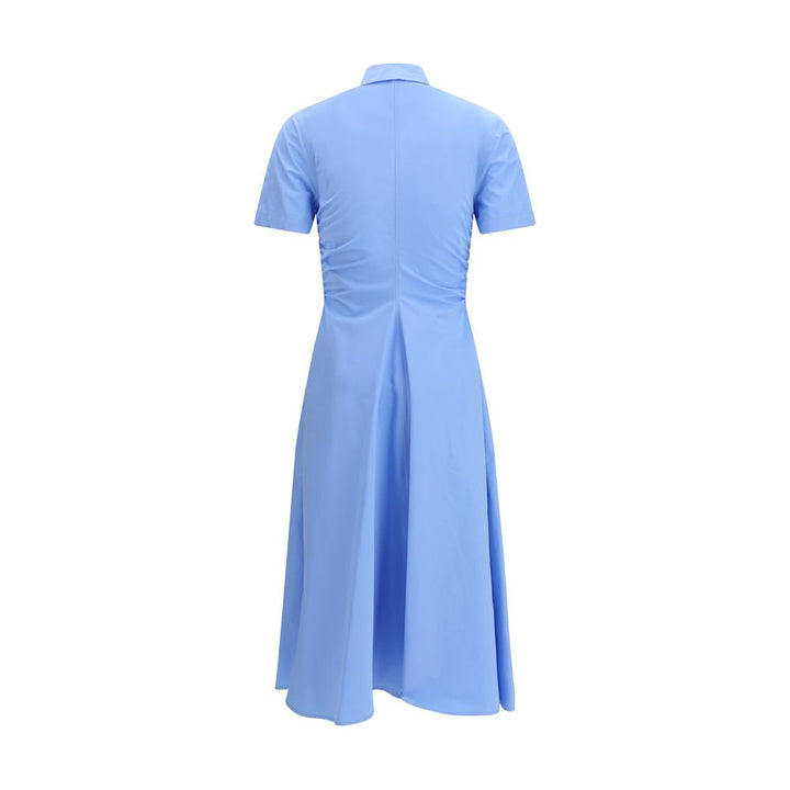 Vestido casual de algodón azul Alexander McQueen