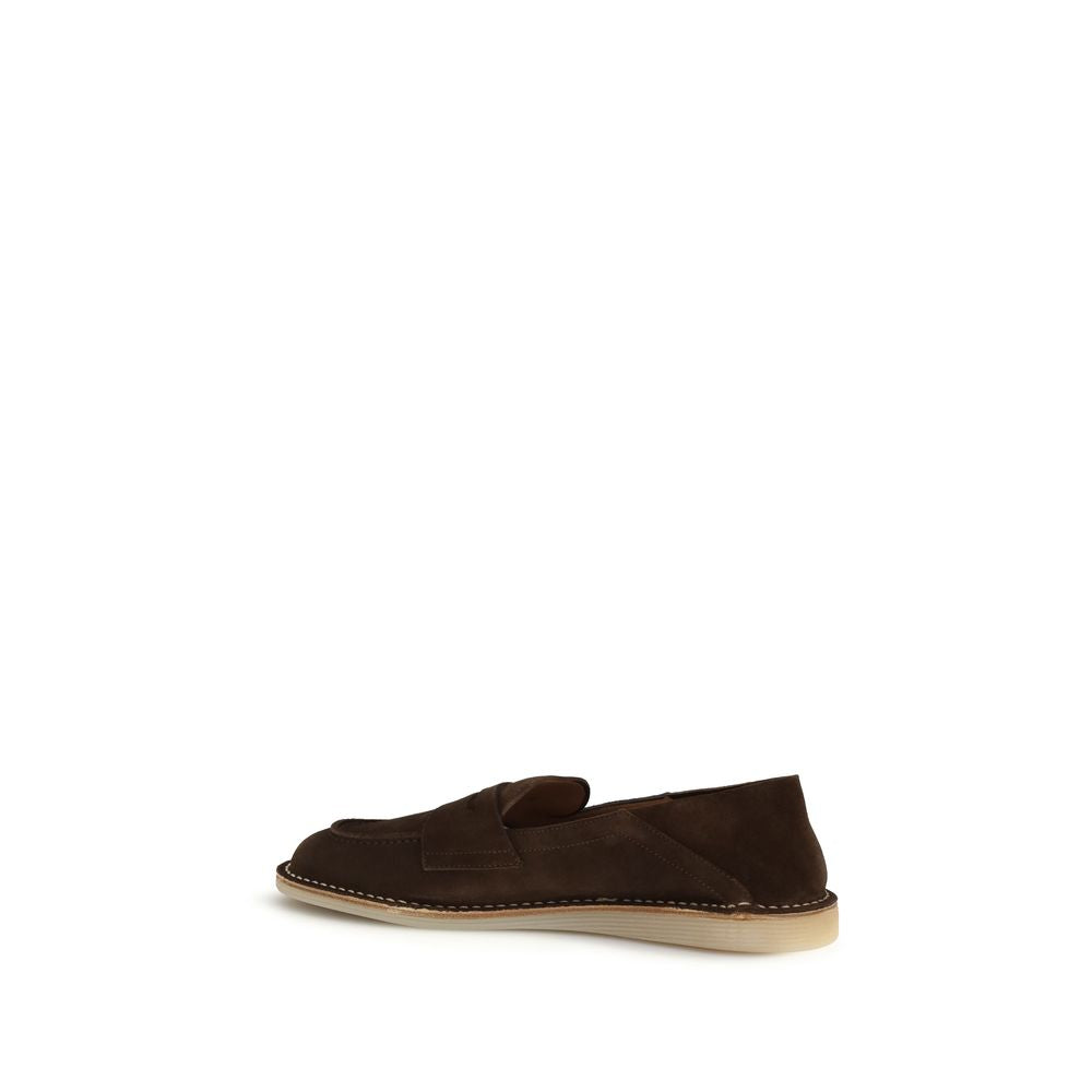 Mocasines sin cordones de piel de becerro marrón Bos Taurus de Dolce & Gabbana