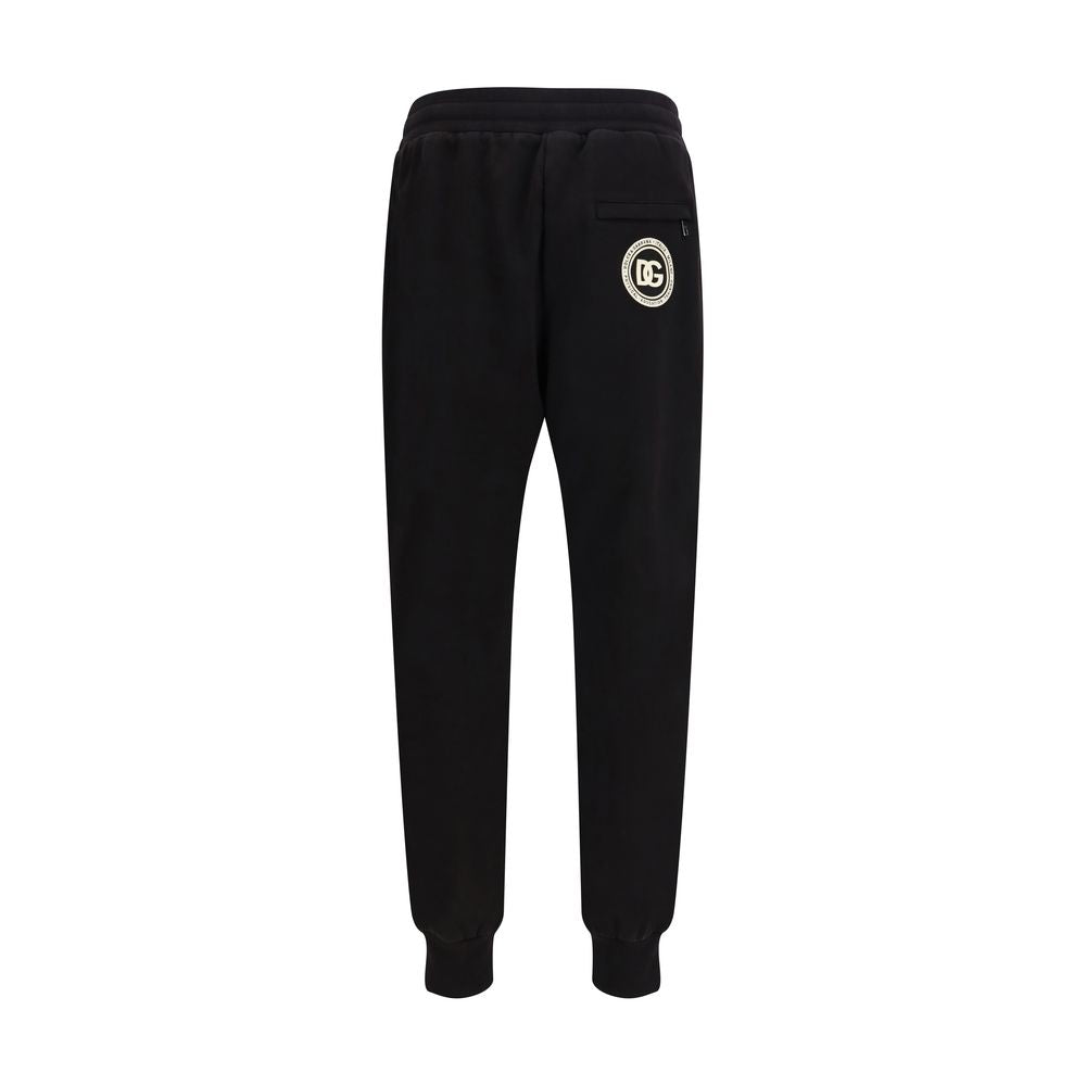 Pantalones informales de algodón negros de Dolce & Gabbana