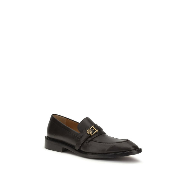 Mocasines sin cordones de piel de becerro negra Bos Taurus de Versace