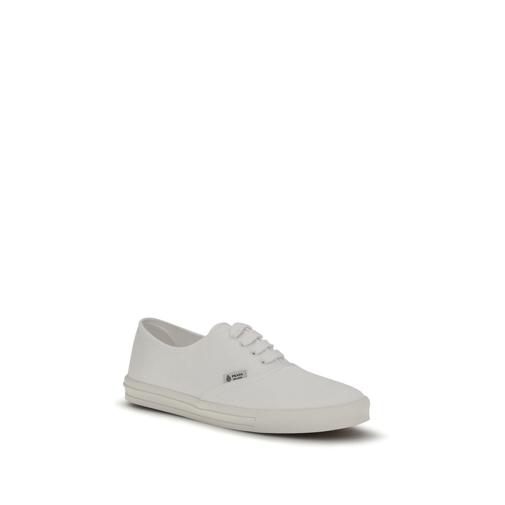 Baskets basses Prada en coton blanc