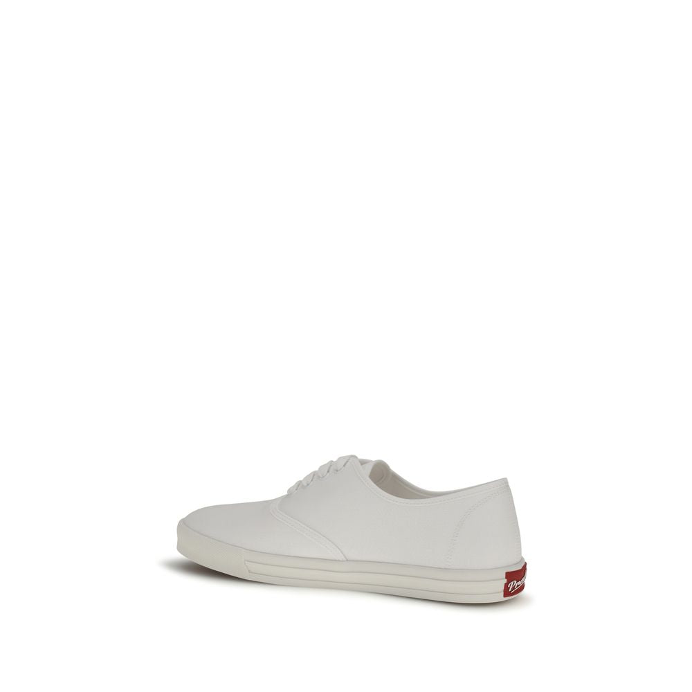 Baskets basses Prada en coton blanc