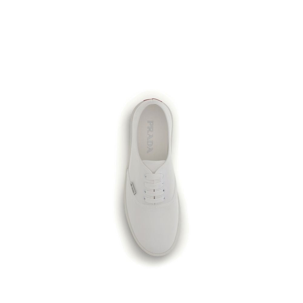 Baskets basses Prada en coton blanc