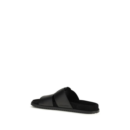 Sandalias Dolce & Gabbana de piel de becerro negra Bos Taurus