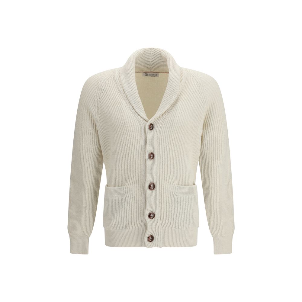 Cárdigan Brunello Cucinelli de algodón beige