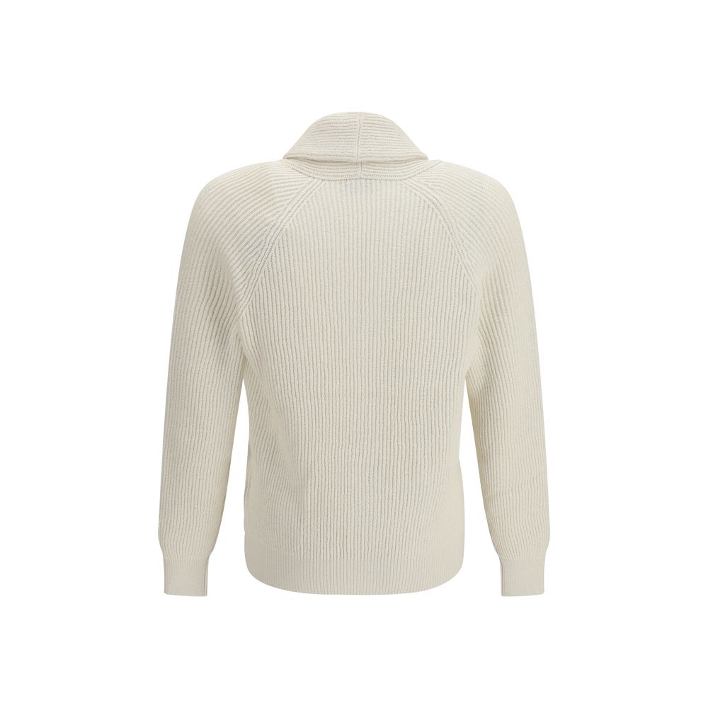Cárdigan Brunello Cucinelli de algodón beige