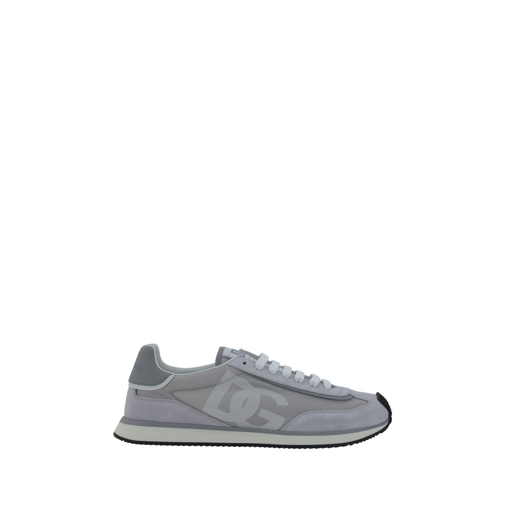 Dolce & Gabbana Gray Fabric Athletic Sneakers